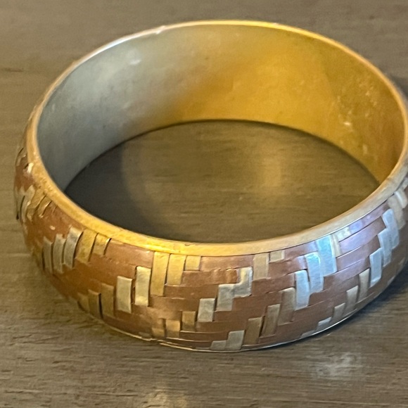 COPPER WEAVE VINTAGE BANGLE BRACELET